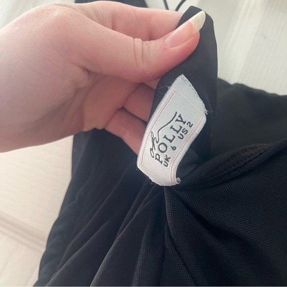 Oh Polly Black Cowl Neck Midi Dress. Size 2. - Picture 3 of 3